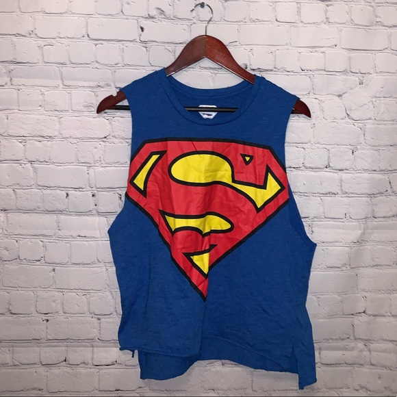 DC Comics Tops - Superman Blue & Red tank top size XL
